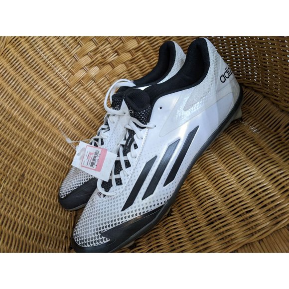 Adidas Adizero Baseball Cleats White/Black Men's Size 14 NWT - Picture 1 of 11